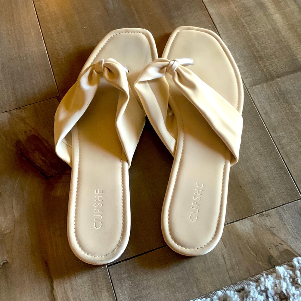 White sandals